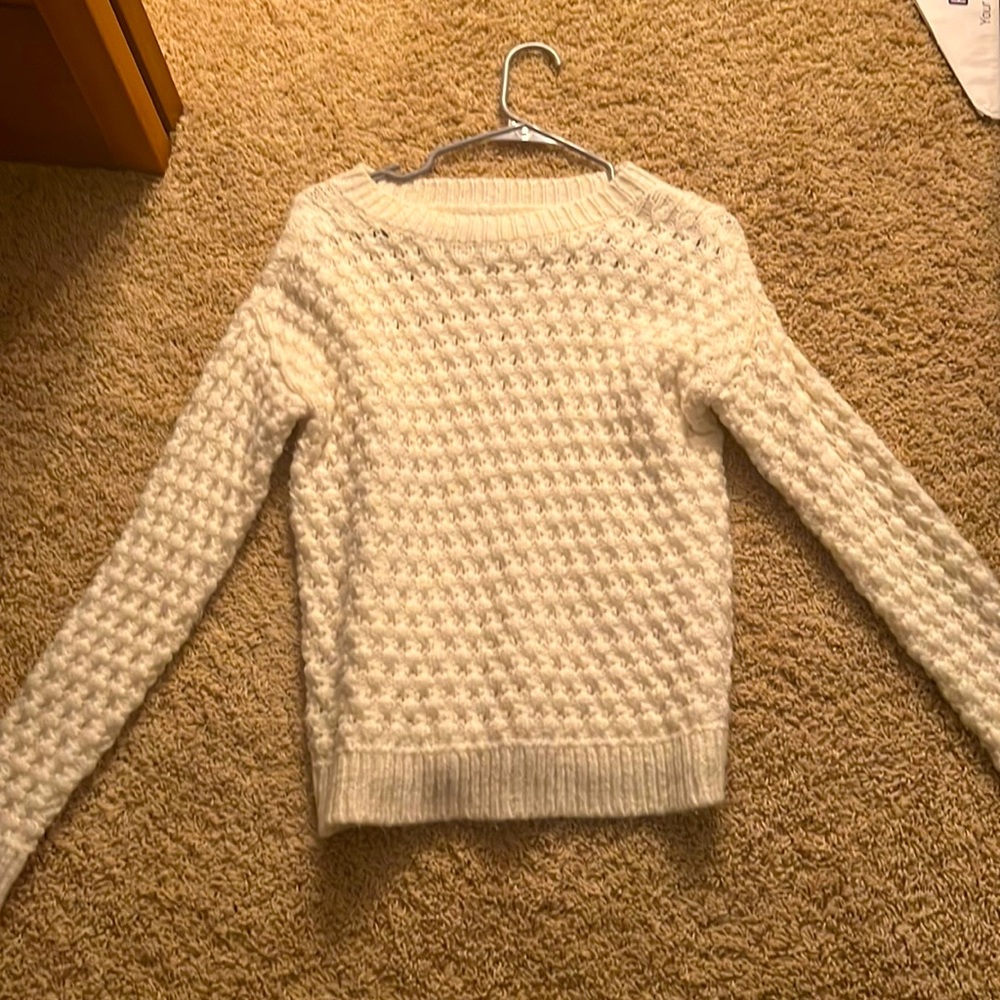chunky off white loft sweater